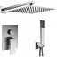 Душевая система скрытого монтажа Wezer PRO17B-02, излив - переключатель на лейку, 2-функции, Нержавеющая сталь - миниатюра 1