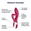 Вібратор-кролик Satisfyer Embrace Me 20.5 см бордовий - мініатюра 8