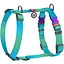 Шлея для собак Waudog Nylon Recycled анатомічна H-подібна з QR-паспортом, градієнт, L, блакитний - мініатюра 1