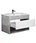 Тумба Мойдодир Oslo 80 Loft з умивальником Su-80 бетон/Білий Сірий - мініатюра 5