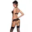 Сексуальний комплект із поясом для панчох Passion LOVELIA Set black L/XL - мініатюра 2
