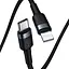 Кабель Baseus Cafule Cable Type-C to iP PD 20W 1m Gray+Black - мініатюра 7
