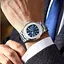 Мужские наручные часы Poedagar Great (Серебристые с синим) - миниатюра 6