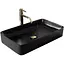Умивальник Rea Denis black stone matt накладний REA-U6510, Чорний матовий - мініатюра 1