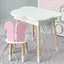 Детский стол Облачко с нишей и стульчиком Бабочка (Белый с розовым) - миниатюра 1