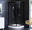 Душевая кабина Am.Pm Gem 1/4 Round 90x90 см без поддона black W90UG-401-090BT, прозрачная, черная - миниатюра 2