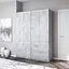 Шафа для одягу Vays, зі штангою та полицями, комплект з 2 шаф R10+R16 Бетон-Білі планки - мініатюра 1