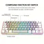 Snpurdiri 60% Дротова Ігрова Клавіатура, RGB Підсвічування, Компактна 61 Клавіша. Tadvyy, V800 balta ir pilka - мініатюра 2