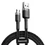 Дата кабель Baseus Cafule MicroUSB Cable 1.5A (2m) (CAMKLF-C) Сірий / Чорний - мініатюра 2