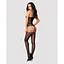 Бодистокинг Obsessive Bodystocking F235 S/M/L, тонкие подвязки, нежный декор, сеточка - миниатюра 3