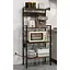 Стеллаж Costway Surette с местом для микроволновки и с двумя розетками в стиле Loft - миниатюра 5