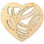 Заготовка Rosa Talent Декоративне серце 1 фанера 9.2х10 см 4 шт - мініатюра 1