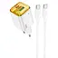 МЗП Hoco N53 Monsoon PD30W+QC3.0 (1USB-A/1C) + Type-C to Type-C White - миниатюра 1