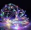 Светодиодная гирлянда нить 8 режимов капля росы 10м 100led от USB от ПАВЕРБАНКА RGB юсб +БЛОК - миниатюра 2