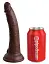 Фалоімітатор King Cock Elite 7” Dual Density 21 см коричневий - мініатюра 2