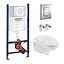 Комплект 4 в 1: Инсталляция GROHE Rapid SL 3 в 1 3884966Q + Унитаз безободочный Kroner Oker WHI533536 RIMLESS с сиденьем Slim Duroplast / Soft-close / Quick relase KO533536WHIR (388496 - миниатюра 1