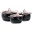 Набор кастрюль Haus Roland из нержавеющей стали 6,1/2,6/3,6 л, черный HP33525B - миниатюра 2