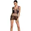 Бодистокинг - мини-платье с бабочками Passion BS090 black One size - миниатюра 1