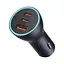 Автомобільний зарядний пристрій Baseus золотистийen Contactor Triple Fast Charger 65W 2xUSB-C/USB-A Dark сірий - мініатюра 1
