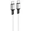Дата кабель Borofone BX83 Famous PD60W Type-C to Type-C (1m) White - мініатюра 1