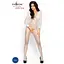 Бодистокинг Passion BS007 комбинезон закрытые плечи рукав 3/4 S/M/L white - миниатюра 2
