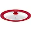 Стеклянная крышка Heinner с силиконовым ободом красная (HR-AER-28D32R) - миниатюра 1