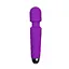 Вибратор микрофон клиторальный силиконовый фиолетовый с вибрацией 28 режимов USB зарядка 20,5 см - миниатюра 1