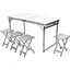 Набір меблів для пікніка Lugi посилений стіл та 4 стільці 120х60х75/65/55 см білий JY-12061W - мініатюра 1