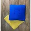 Водоотталкивающая подушка на стул Сине-желтая - миниатюра 2
