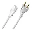 Кабель питания OEHLBACH Powercord C13 CEE7/7 White 1.5m - миниатюра 1