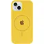 Чехол Silicone Case Full Protective AA with MagSafe для Apple iPhone 14 Plus 6.7 Желтый/Yellow - миниатюра 2