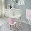 Детский стол Облачко с нишей и стульчиком Бабочка (Белый с розовым) - миниатюра 10