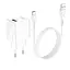 Зарядний комплект Hoco C98A Type-C cable Proton 1 USB 18W білий - мініатюра 2