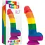 Фаллоимитатор LoveToy Prider Dildo 8" 20.5 см радужный - миниатюра 1