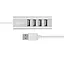 Хаб адаптер Usb Hoco на 4 Usb Line machine HB1 silver 6957531038146 - миниатюра 3