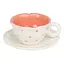 Чашка с блюдцем Нежные сердца 200 мл Розовый - миниатюра 1