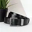 Ремень женский кожаный JK-3023 под брюки черный (105 см) - миниатюра 1