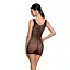 Бодистокинг-платье с открытой грудью Passion BS092 black One size - миниатюра 2