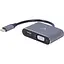 Переходник Cablexpert USB Type-C - HDMI+VGA (M/F), 0,15 м, Black (A-USB3C-HDMIVGA-01) - миниатюра 1