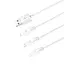 Кабель Hoco combo Apple+Micro+Type-C X1 потрійний комбо білий - мініатюра 1