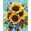 Картина по номерам на подрамнике Brushme Букет подсолнухов - миниатюра 1