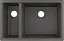 Кухонна мийка Hansgrohe S510-U635 під стільницю 180/450 Stonegrey 43433290, Сірий - мініатюра 1