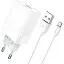 Сетевое зарядное устройство с кабелем Borofone BA47A Mighty speed single port QC3. 0 3A + Micro-USB cable 18W белый - миниатюра 1