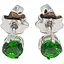 Срібні пуссети Qvaliz з фіанітами. 902-00092 Зелений - мініатюра 1