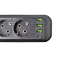 Мережевий фільтр-подовжувач Yiwu HP-5-14 EURO 1085U 5 м 4 розетки 3 USB чорний  - мініатюра 4