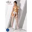Эротические колготки-бодистокинг Passion S006 white имитация чулок в крупную сетку и пояса S/M/L - миниатюра 2