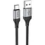 Кабель Hoco X102 Fresh charging data cable Type-C Чорний - мініатюра 1