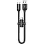 Кабель Baseus U-shaped portable data cable Type-C+MicroUSB 2.4A 0.23m black (CAMUTC-01) - мініатюра 1