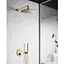 Верхній душ Paffoni Syncro Quadro Ø300xh8 мм з утримувачем 400 мм honey gold brushed ZSOF079HGSP + ZSOF034HGSP, Золотий - мініатюра 3