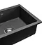 Гранітна кухонна мийка Rea Nels black з білим вкрапленням ZLE-00114, Чорний матовий - мініатюра 2